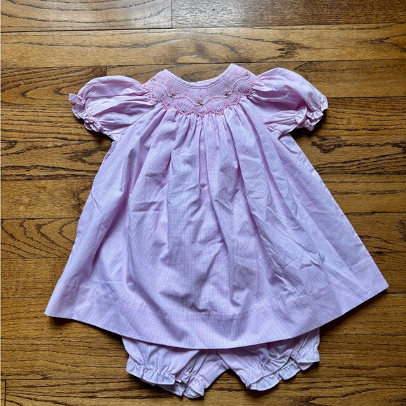 Petit Ami Other - Petit Ami Pink Smocked Dress